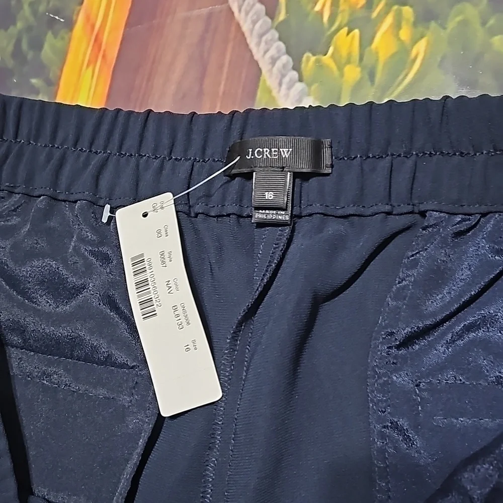 J. Crew High Waist Zippered Pockets Pants Size 16 New